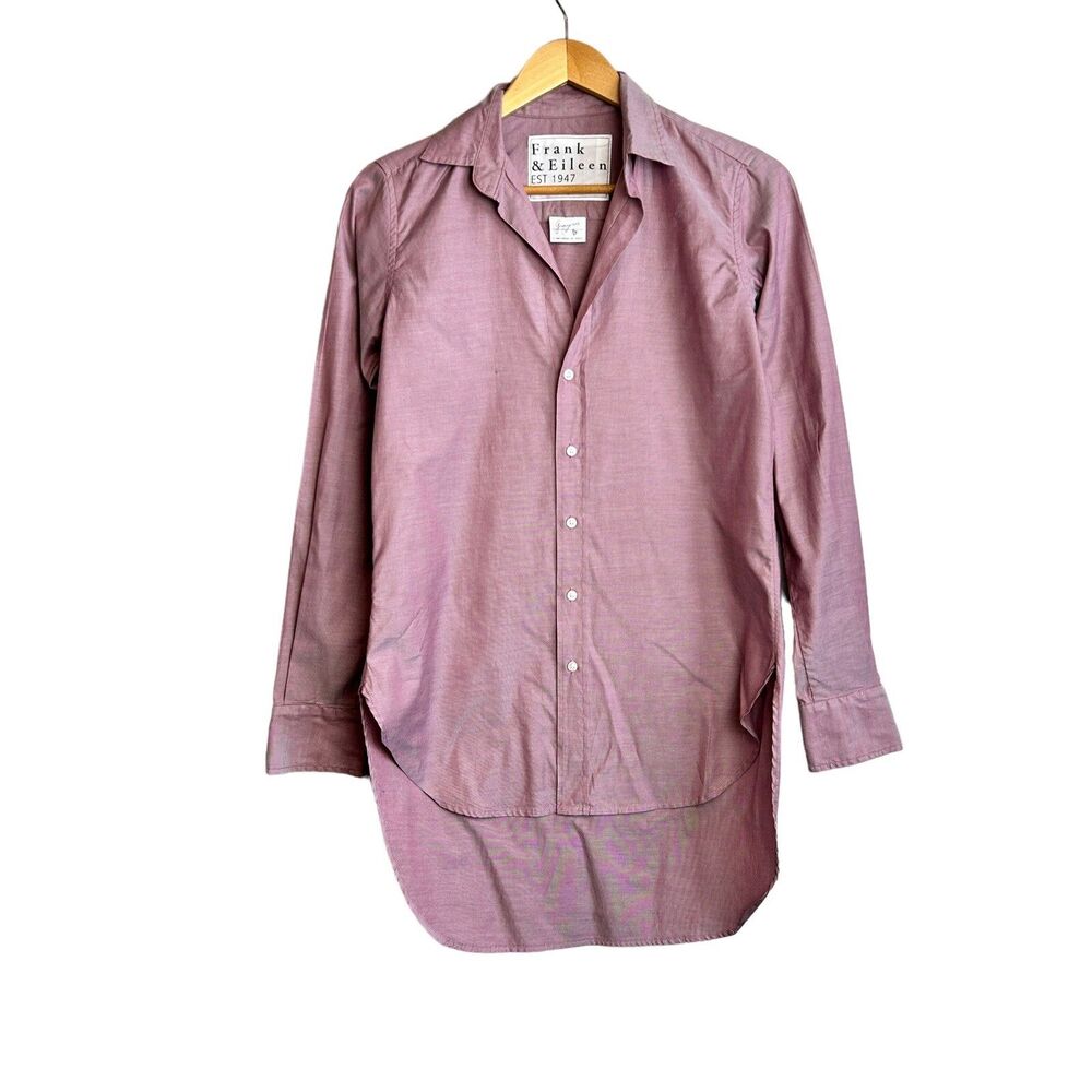 Frank Eileen Shirt Womens XS Red Plaid Grayson Relaxed Lightweight Button Up Top